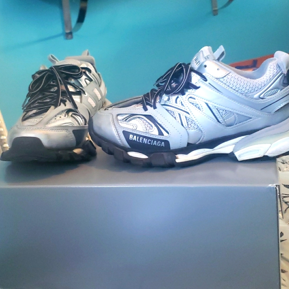 Mens Balenciaga Metallic Mesh Sneaker